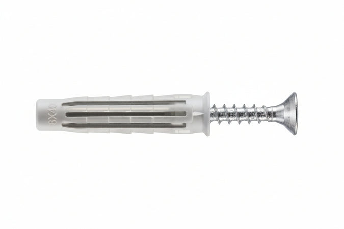 Tassello In Nylon Con Vite Tsp Pz Pa 6 T6/Va- - Ø Mm.10X50, In Conf. Self Service Pz.10 - 10 Busta Elematic