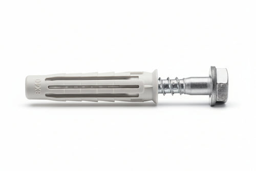 Tassello In Nylon Con Vite Te E Rondella Pa 6 T6/Vte R- - Ø Mm.12X60 - 50 Pezzi Elematic