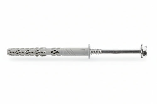 Tassello In Nylon Prolungato Con Vite Testa Esagonale T66/V- - Ø Mm.10X120 - 50 Pezzi Elematic