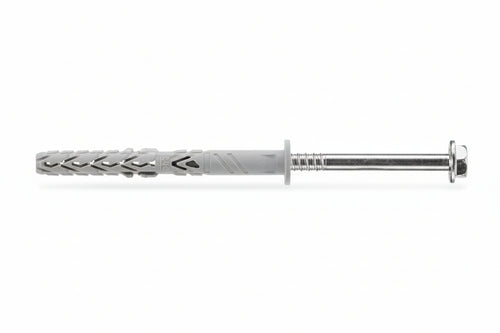 Tassello In Nylon Prolungato Con Vite Testa Esagonale T66/V- - Ø Mm.10X140 - 50 Pezzi Elematic