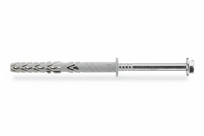 Tassello In Nylon Prolungato Con Vite Testa Esagonale T66/V- - Ø Mm.10X160 - 50 Pezzi Elematic