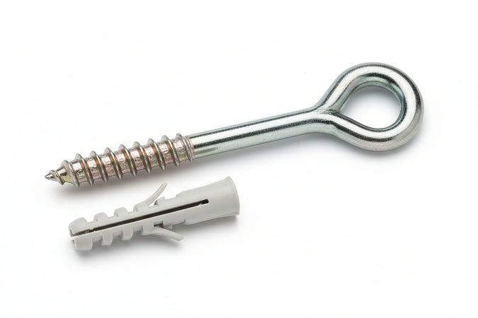 Ancorante Per Ponteggi Con Tassello In Nylon E Occhiolo Zincato Pnt E- - Ø Mm.14X120 - 15 Pezzi Elematic