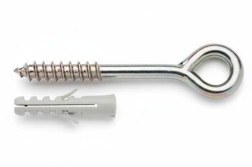 Ancorante Per Ponteggi Con Tassello In Nylon E Occhiolo Zincato Pnt E- - Ø Mm.14X140 - 15 Pezzi Elematic