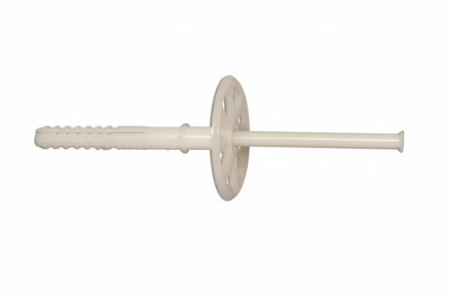Tassello Espansione In Pe Hd Con Chiodo Bianco Per Cappotto Termico- - Ø Mm.58X90H. - Chiodo In Nylon Mm.90H. - 200 Pezzi