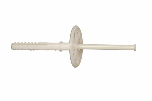 Tassello Espansione In Pe Hd Con Chiodo Bianco Per Cappotto Termico- - Ø Mm.58X110H. - Chiodo In Nylon Mm.110H. - 250 Pezzi