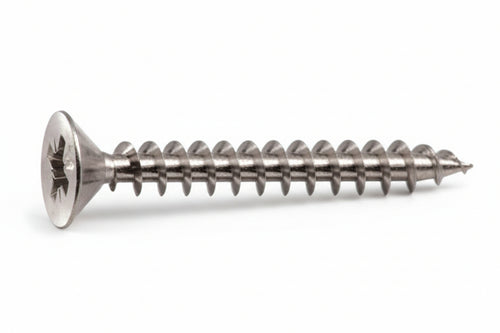 Viti Panel-Vit Testa Svasata Piana Acciaio Chromiting- - Ø Mm.6X100 Filetto Mm.70 - 100 Pezzi Mustad