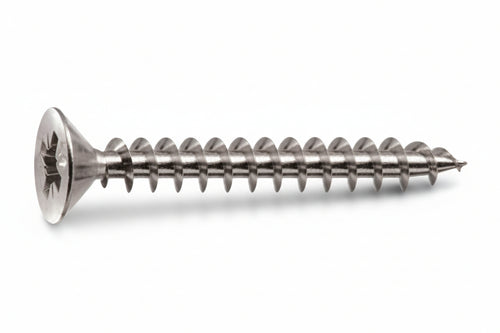 Viti Panel-Vit Testa Svasata Piana Acciaio Chromiting- - Ø Mm.6X140 - 100 Pezzi Mustad