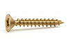Viti Panel-Vit Testa Svasata Piana Acciaio Ottonato- - Ø Mm.3,5X25 - 500 Pezzi Mustad