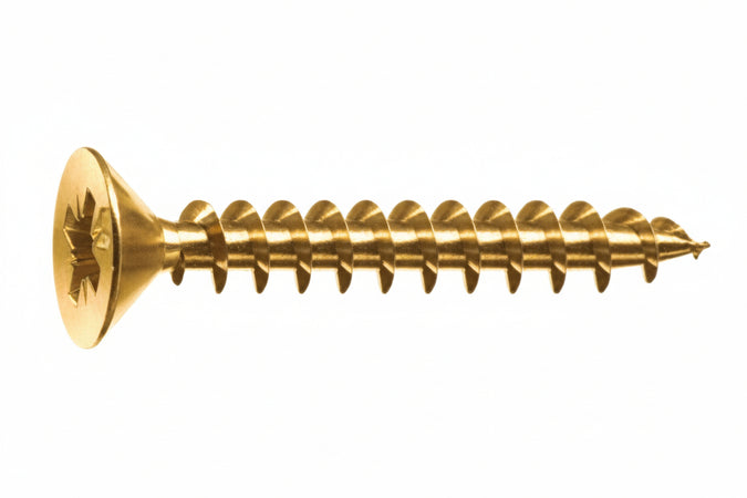 Viti Panel-Vit Testa Svasata Piana Acciaio Ottonato- - Ø Mm.5X40 - 500 Pezzi Mustad