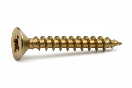 Viti Panel-Vit Testa Svasata Piana Acciaio Ottonato- - Ø Mm.5X80/70 - 200 Pezzi Mustad