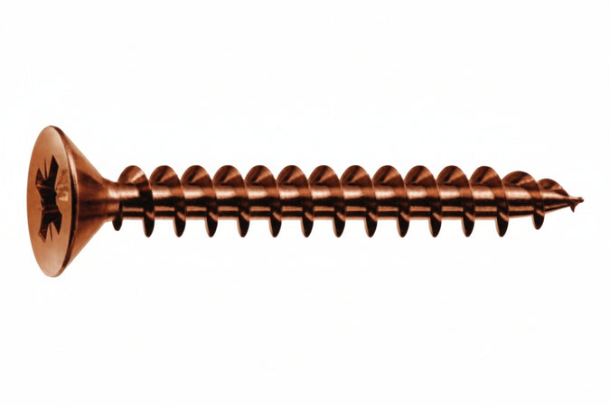 Viti Panel-Vit Testa Svasata Piana Acciaio Bronzato- - Ø Mm.2,5X18 - 500 Pezzi Mustad