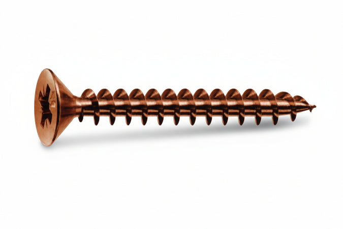 Viti Panel-Vit Testa Svasata Piana Acciaio Bronzato- - Ø Mm.2,5X30 - 500 Pezzi Mustad