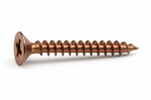 Viti Panel-Vit Testa Svasata Piana Acciaio Bronzato- - Ø Mm.3X12 - 500 Pezzi Mustad