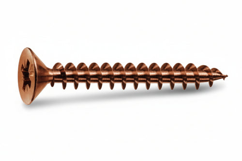 Viti Panel-Vit Testa Svasata Piana Acciaio Bronzato- - Ø Mm.3X16 - 500 Pezzi Mustad