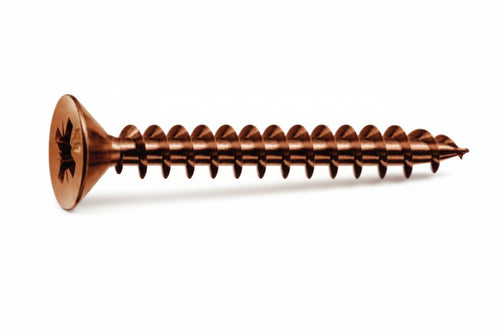 Viti Panel-Vit Testa Svasata Piana Acciaio Bronzato- - Ø Mm.3X18 - 500 Pezzi Mustad