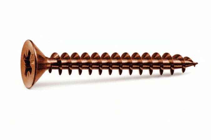 Viti Panel-Vit Testa Svasata Piana Acciaio Bronzato- - Ø Mm.3X18 - 500 Pezzi Mustad