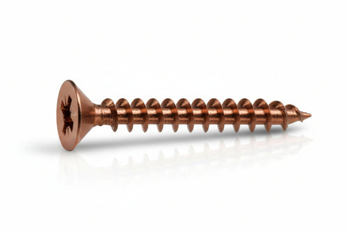 Viti Panel-Vit Testa Svasata Piana Acciaio Bronzato- - Ø Mm.3X25 - 500 Pezzi Mustad