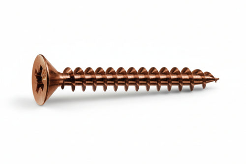 Viti Panel-Vit Testa Svasata Piana Acciaio Bronzato- - Ø Mm.3,5X12 - 500 Pezzi Mustad