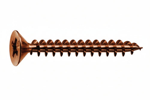 Viti Panel-Vit Testa Svasata Piana Acciaio Bronzato- - Ø Mm.3,5X18 - 500 Pezzi Mustad