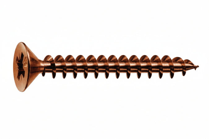 Viti Panel-Vit Testa Svasata Piana Acciaio Bronzato- - Ø Mm.3,5X18 - 500 Pezzi Mustad