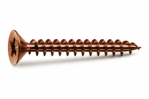 Viti Panel-Vit Testa Svasata Piana Acciaio Bronzato- - Ø Mm.4X16 - 500 Pezzi Mustad