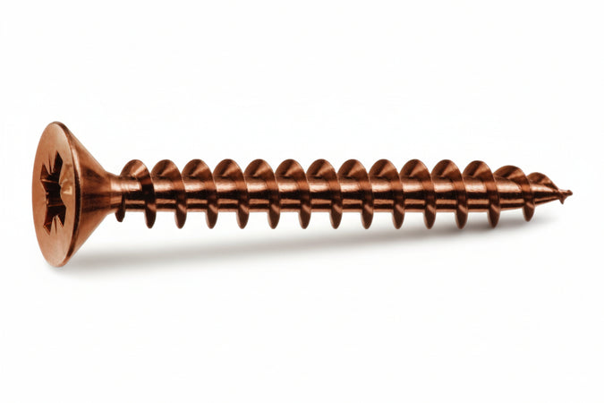 Viti Panel-Vit Testa Svasata Piana Acciaio Bronzato- - Ø Mm.4X16 - 500 Pezzi Mustad
