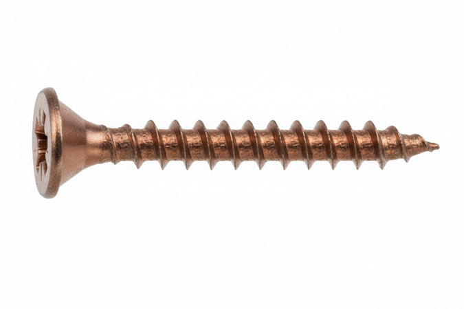 Viti Panel-Vit Testa Svasata Piana Acciaio Bronzato- - Ø Mm.4X30 - 500 Pezzi Mustad