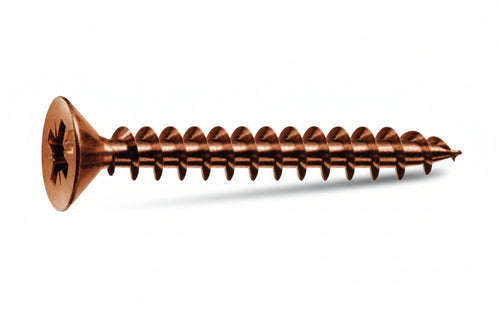 Viti Panel-Vit Testa Svasata Piana Acciaio Bronzato- - Ø Mm.4X45 - 500 Pezzi Mustad