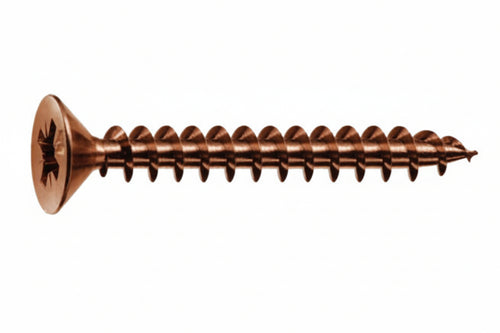Viti Panel-Vit Testa Svasata Piana Acciaio Bronzato- - Ø Mm.4X50 - 500 Pezzi Mustad