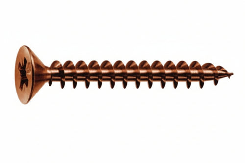 Viti Panel-Vit Testa Svasata Piana Acciaio Bronzato- - Ø Mm.4X60 - 200 Pezzi Mustad