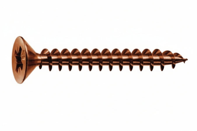 Viti Panel-Vit Testa Svasata Piana Acciaio Bronzato- - Ø Mm.4X60 - 200 Pezzi Mustad