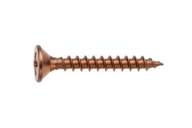 Viti Panel-Vit Testa Svasata Piana Acciaio Bronzato- - Ø Mm.4X70 - 200 Pezzi Mustad