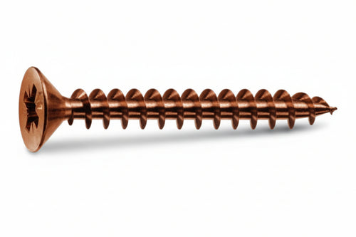 Viti Panel-Vit Testa Svasata Piana Acciaio Bronzato- - Ø Mm.4,5X30 - 500 Pezzi Mustad