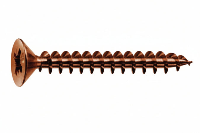 Viti Panel-Vit Testa Svasata Piana Acciaio Bronzato- - Ø Mm.4,5X35 - 500 Pezzi Mustad