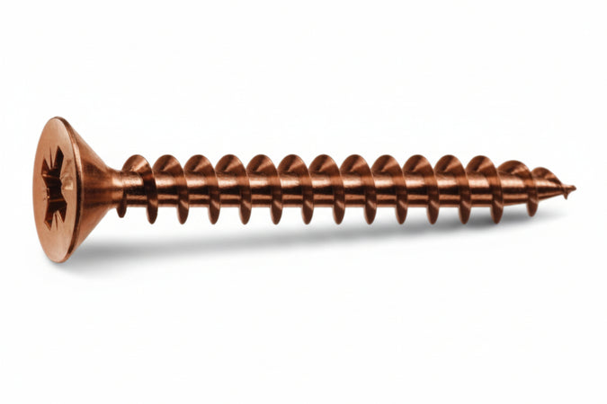 Viti Panel-Vit Testa Svasata Piana Acciaio Bronzato- - Ø Mm.4,5X50 - 200 Pezzi Mustad