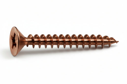 Viti Panel-Vit Testa Svasata Piana Acciaio Bronzato- - Ø Mm.4,5X70 - 200 Pezzi Mustad