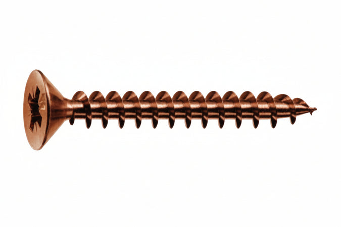 Viti Panel-Vit Testa Svasata Piana Acciaio Bronzato- - Ø Mm.4,5X80 - 200 Pezzi Mustad