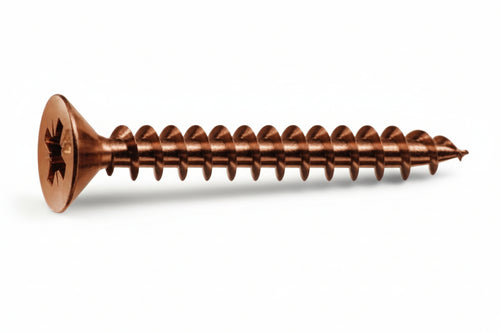 Viti Panel-Vit Testa Svasata Piana Acciaio Bronzato- - Ø Mm.5X25 - 500 Pezzi Mustad