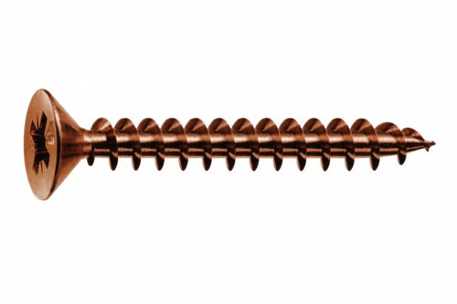 Viti Panel-Vit Testa Svasata Piana Acciaio Bronzato- - Ø Mm.5X35 - 500 Pezzi Mustad