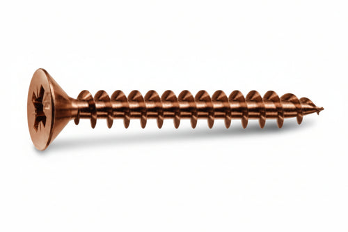Viti Panel-Vit Testa Svasata Piana Acciaio Bronzato- - Ø Mm.5X40 - 500 Pezzi Mustad