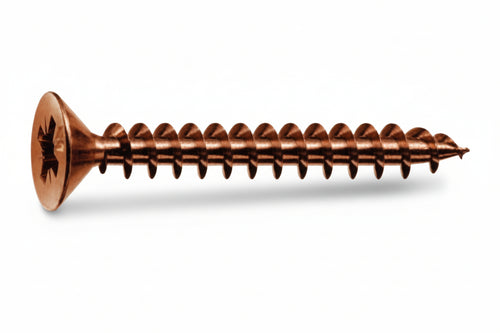 Viti Panel-Vit Testa Svasata Piana Acciaio Bronzato- - Ø Mm.5X60 - 200 Pezzi Mustad