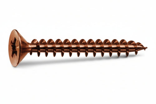 Viti Panel-Vit Testa Svasata Piana Acciaio Bronzato- - Ø Mm.5X70 - 200 Pezzi Mustad