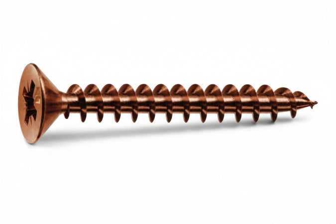 Viti Panel-Vit Testa Svasata Piana Acciaio Bronzato- - Ø Mm.5X70 - 200 Pezzi Mustad