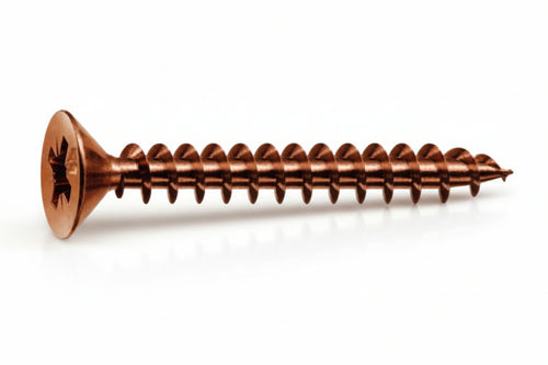 Viti Panel-Vit Testa Svasata Piana Acciaio Bronzato- - Ø Mm.5X80 Filetto Mm.70 - 200 Pezzi Mustad