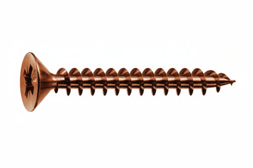 Viti Panel-Vit Testa Svasata Piana Acciaio Bronzato- - Ø Mm.6X50 - 200 Pezzi Mustad