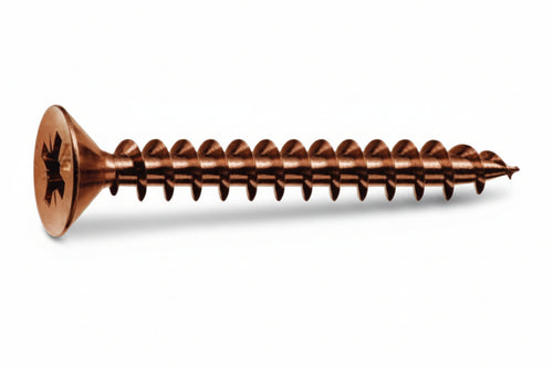 Viti Panel-Vit Testa Svasata Piana Acciaio Bronzato- - Ø Mm.6X60 - 200 Pezzi Mustad