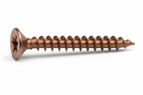 Viti Panel-Vit Testa Svasata Piana Acciaio Bronzato- - Ø Mm.6X140 Filetto Mm.70 - 100 Pezzi Mustad