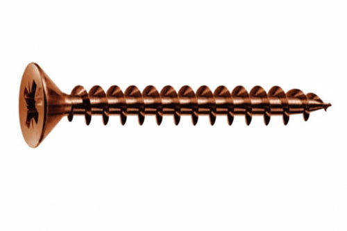 Viti Panel-Vit Testa Svasata Piana Acciaio Bronzato- - Ø Mm.6X180 Filetto Mm.70 - 100 Pezzi Mustad