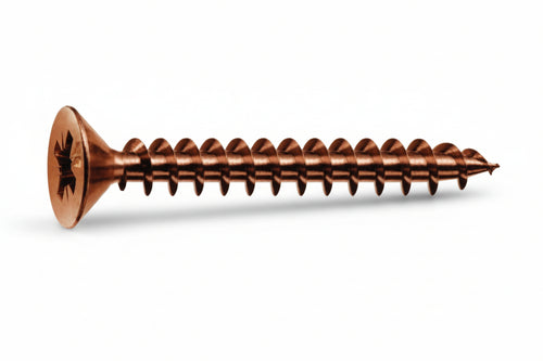 Viti Panel-Vit Testa Svasata Piana Acciaio Bronzato- - Ø Mm.6X200 Filetto Mm.70 - 100 Pezzi Mustad