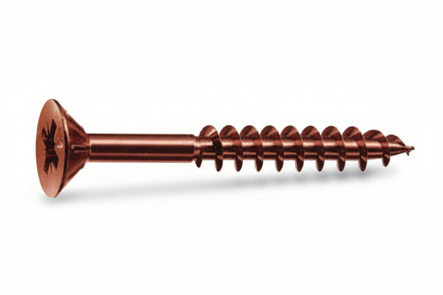 Viti Panel-Vit Pf Testa Svasata Piana Acciaio Bronzato- - Ø Mm.3,5X40 Filetto Mm.25 - 500 Pezzi Mustad